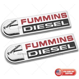 RPM6500 2X CUMMINS FUMMINS DIESEL FENDER TAILGATE BADGE NAMEPLATE EMBLEM FIT RAM DODGE