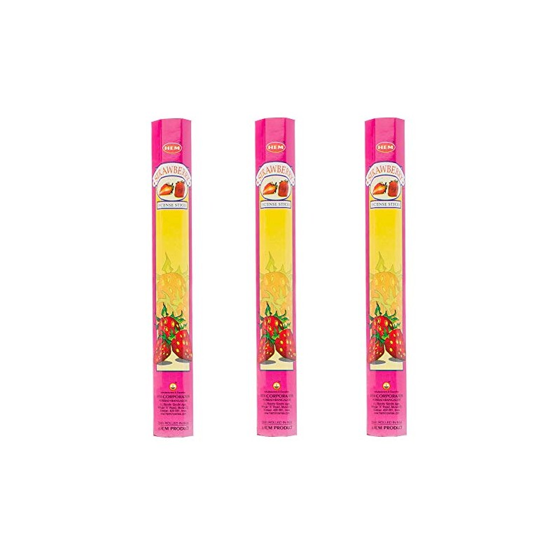Hem Strawberry 20 x 3 = 60 Incense Sticks