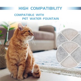 TOGGATH 6 Pack Cat Water Fountain Filters Compatible with Pet Fountain Filters Replacement