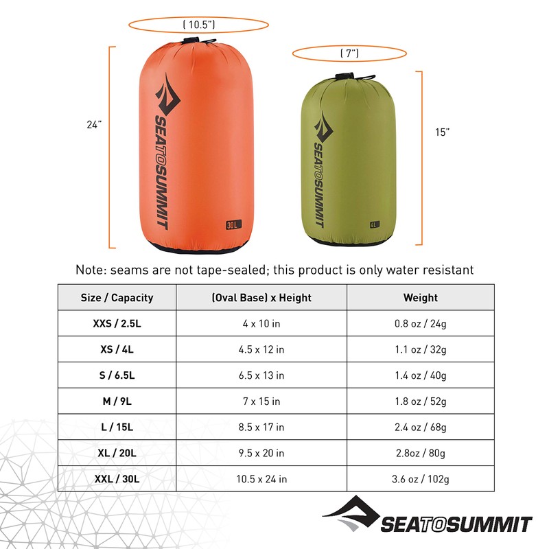 Sea to Summit Nylon Stuff Sack (XXS / 2.5 Liter)