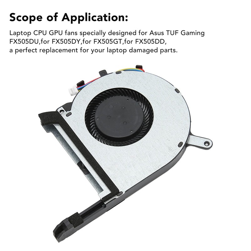 CPU GPU Fan, FX505 Replacement Laptop CPU GPU Fan for