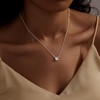 Inerney Dainty Cubic Zirconia Necklace for Women, 14K Gold/Silver Plated