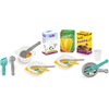 DOLU: XL Kitchen Set - Green-Yellow-Gray - 37pc Toy Cooking