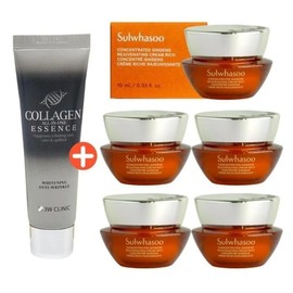 Collagen Essence + Sulwhasoo Concentrated Ginseng Renewing Cream Rich 50ml (10ml x 5) Special Set / 콜라겐 에센스 + 설화수 자음생크림 리치 50ml(10ml x 5개) 기획 세트