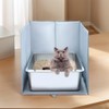 Cat Litter Box Enclosure with Splash Guard & Anti-Leak Design