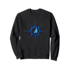 Sailing Compass Rose Sailboat Sweatshirt