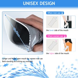 OKra.z 21 bolsas desechables de 700 ml, bolsas de orina portátiles de emergencia, bolsas de orina de viaje, bolsas de orina portátil de emergencia, bolsas de vómito, para hombres, mujeres, niños, pacientes embarazadas