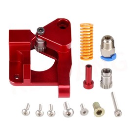 Improved Replacement CR-10S Pro Dual Gear Extruder Dual Drive Gear Aluminium Metal Extruder Kit Extruder Drive Feed for Creality 3D Printer/Ender 3