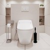 Splash Home Buena Stainless Steel Toilet Brush with Holder, Bowl