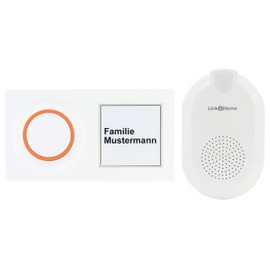 REV Link2Home 0088277012 Wireless Bell with Button App Control 6 Sounds White