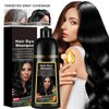 Wootapson Schwarz Haarfärbeshampoo,Natürliche Schwarze Haarfarbe Shampoo 3 In 1,Instant Hair