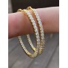 Harlembling 14k Gold Plated Solid 925 Sterling Silver Big CZ