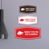 Fancy Smile You're On Camera Sign (Black/Silver) - Small (2