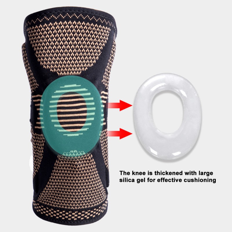 1 Pair Knee Brace Elastic Breathable Knee Sleeve Compression Non