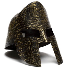 Jacobson Hat Company Men's Knight's Face Mask Helmet, Gold/Black, Adult