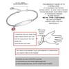 LinnaLove Medical Alert Bracelets for Women Stainless Steel Simple Rolo