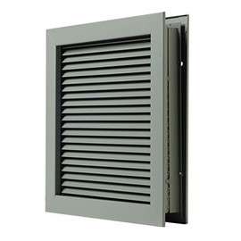 National Guard L700Rx12X12 Louver, 12" x 12",Gray