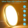 libtit 12 Inch Gold LED Ceiling Light with Night Light