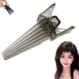 Hair Volume Pincher (2025 Summer Improved Model) Bangs Clip Up Bangs Clip Root Up Clip Flowing Center Part Voluminous Hair, Flat Hair, Heatless Curls, Hair Volume, Bangs, Clip, Unisex (Gray, 1)