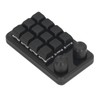Mini Gaming Keypad 12 Keys 2 Knobs Blue Switch Black