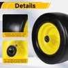 11x6.00-5" Flat Free Tire, Solid Smooth Front Wheel Tire for