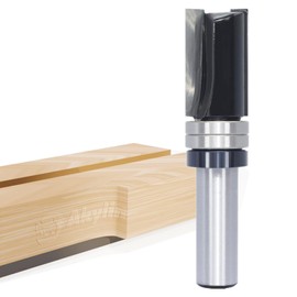 Akylin Flush Trim Pattern Router Bits 1/2 Inch Shank - Top Bearing Template Router Bit, 3/4" Cut Dia, 1-1/4" Cut Length, Carbide Tipped Straight Flush Cut Router Bit, for Woodworking Trimming Edge