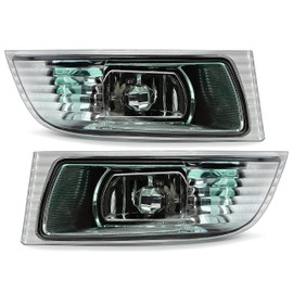 Kojem Fog Lights w/Bulb Pair Compatible with 2003-2009 LEXUS GX470 without sport package Halogen Front LH+RH Bumper Fog Light Lamp Replacement for 81221-60080, 81211-60160, LX2593105, LX2592105