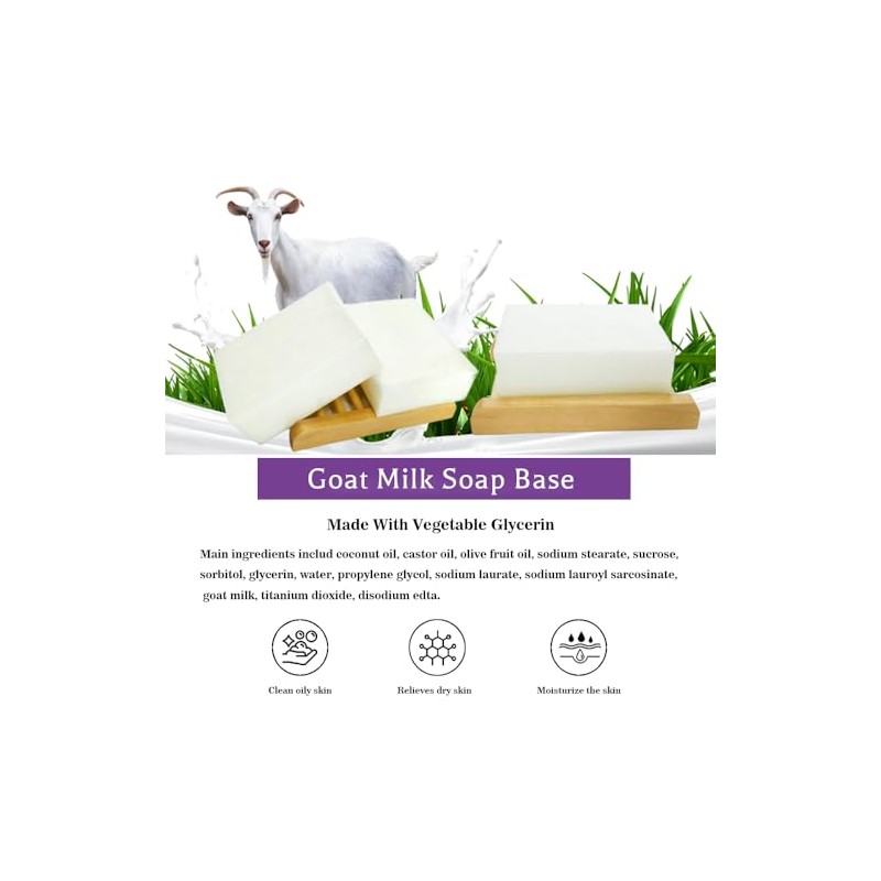 Jabón De Leche De Cabra, Base De Glicerina Para Derretir