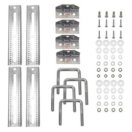 Extreme Max 3006.7075 12" Galvanized Swivel-Top Bunk Bracket with Hardware – 4-Pack – Fits 2" x 3" Boat Trailer Crossmembers