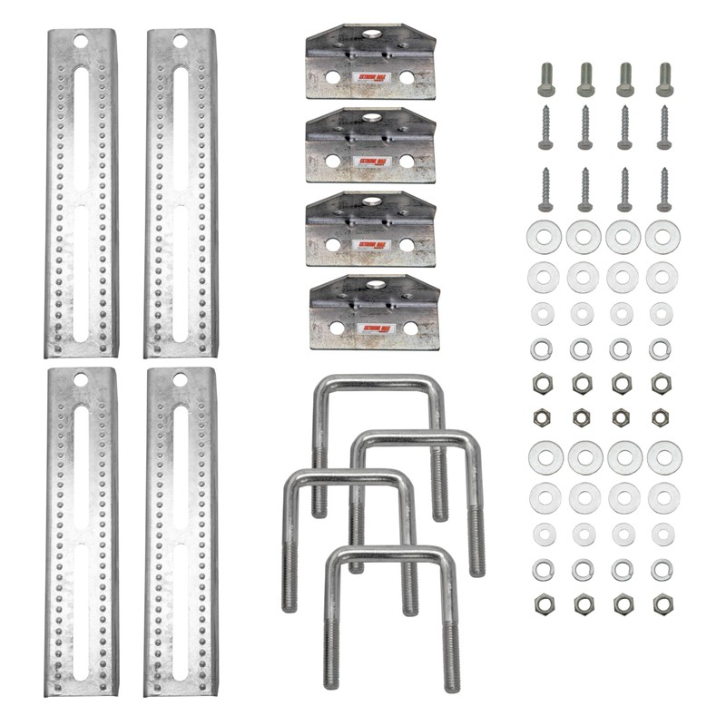 Extreme Max 3006.7075 12" Galvanized Swivel-Top Bunk Bracket with Hardware