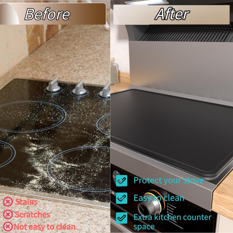 Iycnkok Electric Stove Top Cover Silicone - Upgraded 30" x