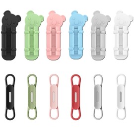 BOSOIRSOU 12 pcs Pen Holder, 6 Magnetic Pencil Holder and 6 self-adhesive Pen Holder, Silicone Adjustable Marker Holder for Desk Wall Refrigerator, Whiteboards for Classroom Office