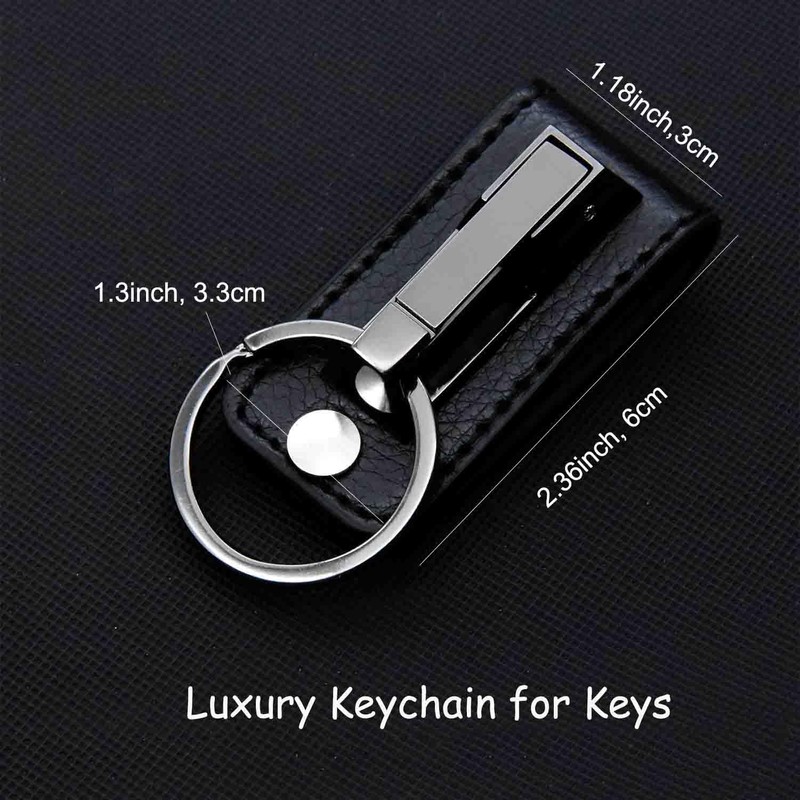 Liangery Keychain, Car Belt Keychain, Carabiner, Men's Belt Loop, Leather,