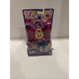 Polly Pocket Sparkle Stage Bow Compact Playset with 12 Pop & Swap Pieces