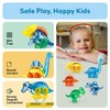 PicassoTiles Dinosaur Magnetic Tiles Accessory Set Mix and Match Dino