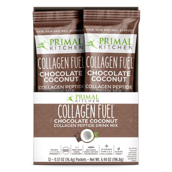 Primal Kitchen Collagen Peptides Packets, Chocolate Coconut, Single Serve Collagen, 20 Packs