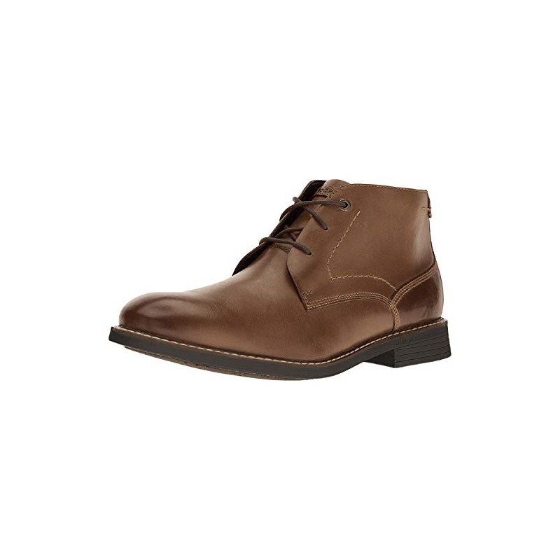 Rockport Men's Classic Break Chukka, Dark Brown Leather, 10