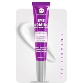 Pureza Natur Crema Reafirmante para Contorno de Ojos, combate ojeras, líneas de expresión y bolsas negras con Cafeína, esferas hidratantes y Ácido Hialurónico, 20g