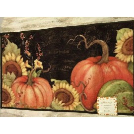 Harvest Fall Autumn Harvest Accent Rug Pumpkin Patch Sun Flower Holiday Home  Brown NEW