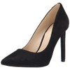NINE WEST Women's Tatiana Pump, Black Suede, 6.5