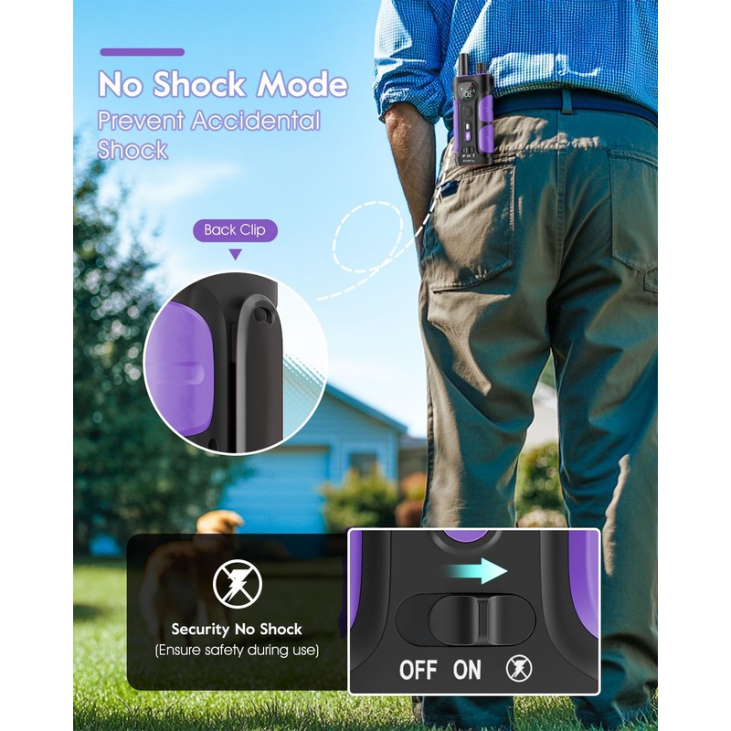 SLOPEHILL Dog Shock Collar,4200FT Dog Training Collar with Remote,IPX8 Waterproof