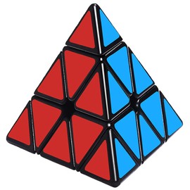 TANCH QIYI Pyramid Speed Cube 3X3 Triangle Magic Cube Puzzle Toy (Black)