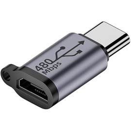 BWESOO Black Micro USB/Lighting to USB C Extender, Aluminum Alloy Mini Type C USB Adapter USB 3.0 USB-C OTG Data Transfer Converter for Camera Phone Tablet Notebook Disk Cell Phone OTG Adapters
