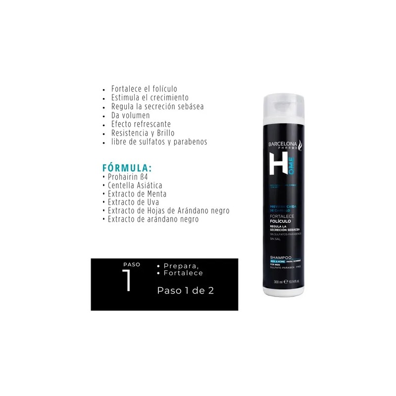 Duo Home Barcelona H Shampoo Y Loción Anti Caída