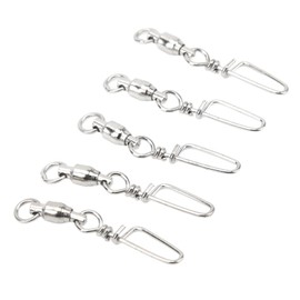 Vbestlife - Kit de 50 piezas de a presión de pesca de alta resistencia, acero inoxidable tipo B, rodamiento de bolas, accesorios giratorios para pesca de agua salada (0#)