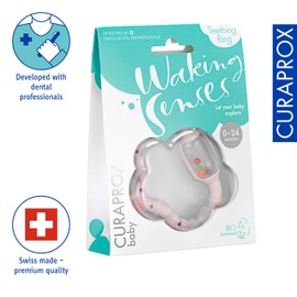 Cura Baby Girl Teething Ring Pink Pack of 1