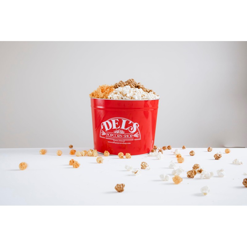 2 Gallon Popcorn Tin Gift - 3 Kinds (Cheese/Caramel/Salt &