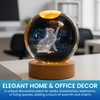 3D Laser Engraved Cat Crystal Ball – K9 Optical Crystal
