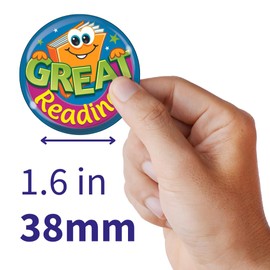 100 Star Reader Reading Award Pupils Motivational School Praise Teachers Reward Badges Pot 38mm Brainwaves Primary Teaching Services