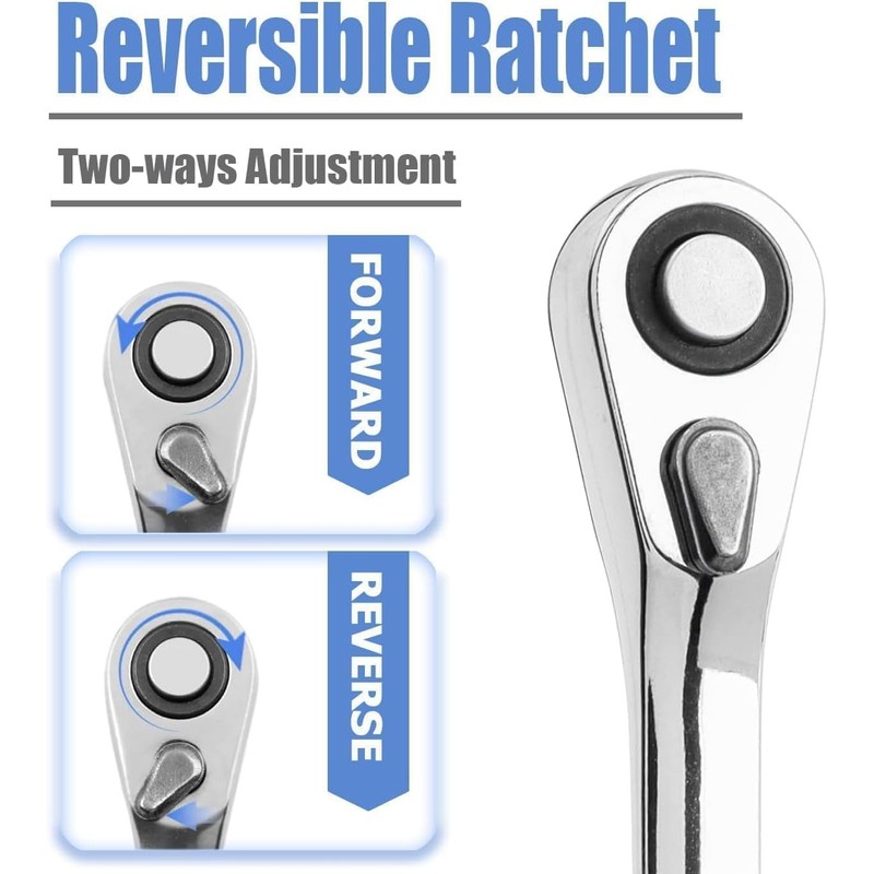 Ejoyous Mini Ratchet, 1/4 Inch Mini Ratchet Wrench Socket Ratchet